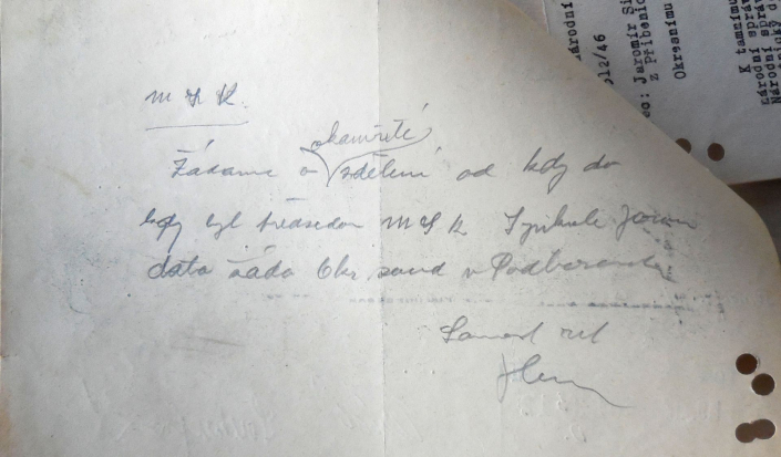Sbírka dokumentů - Místní národní výbor a místní správní komise Přibenice, zdroj: SOkA Louny